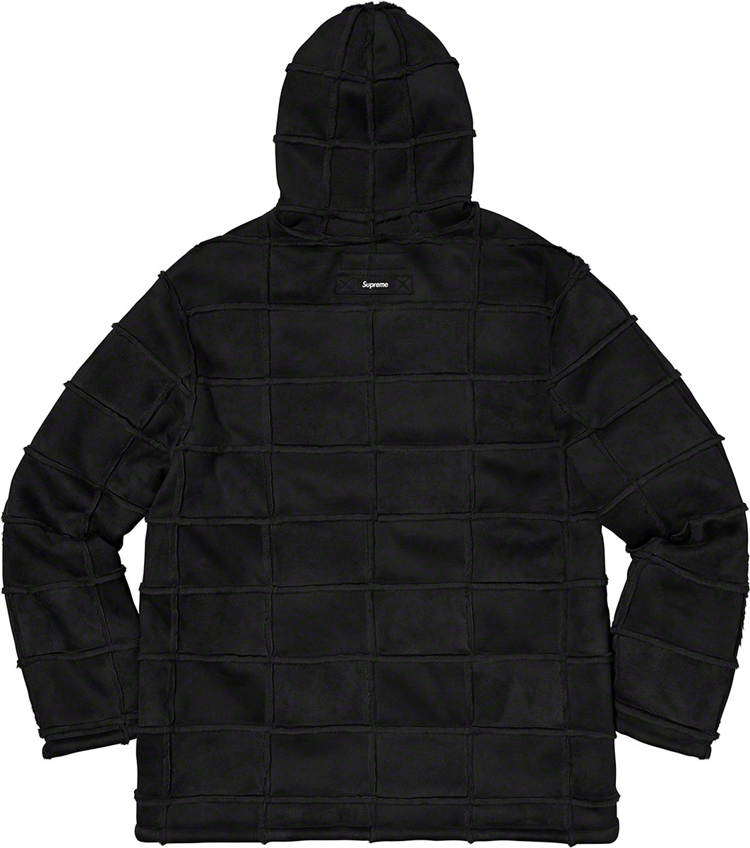 Faux Suede Patchwork Hooded Jacket view 15